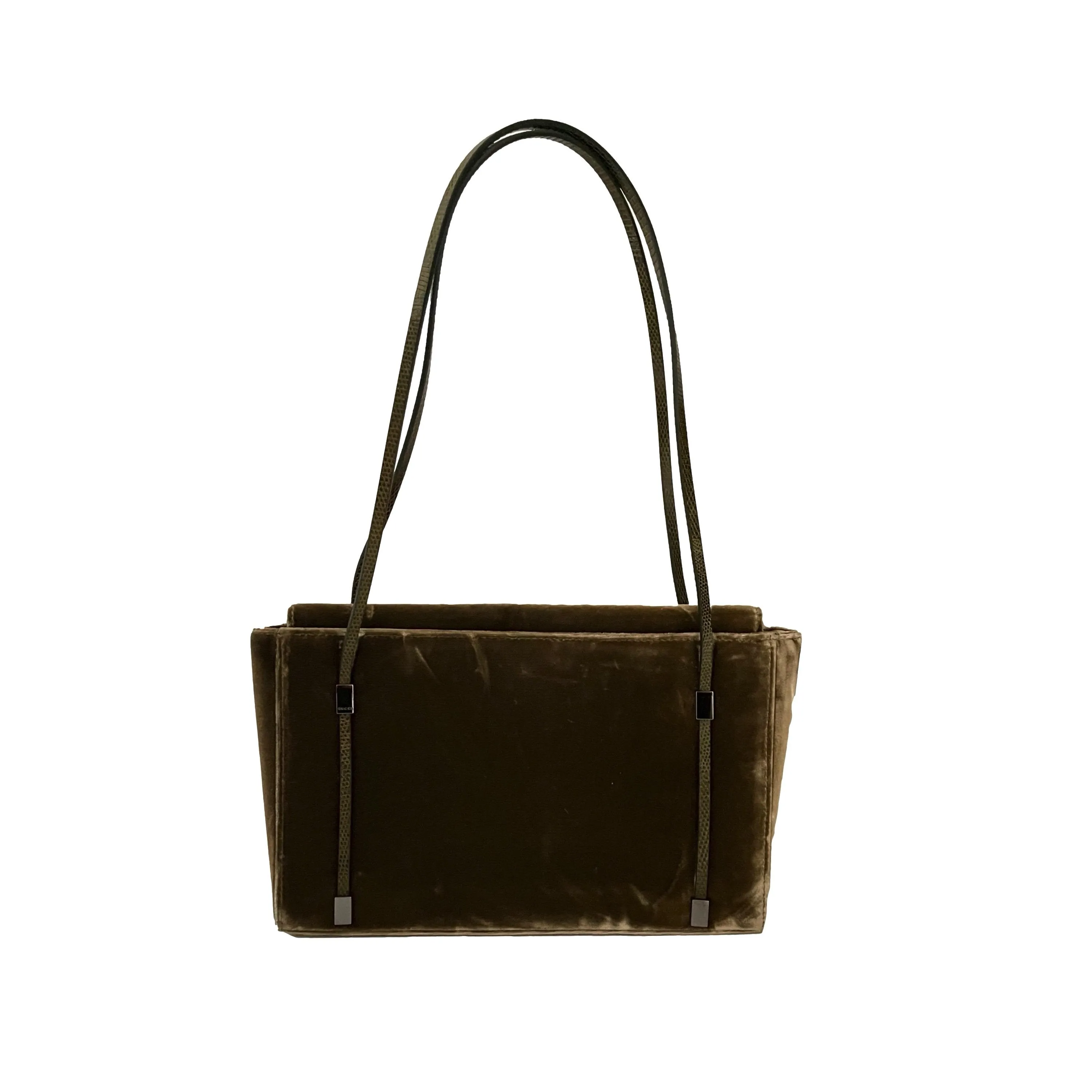Gucci Olive Velvet Shoulder Bag