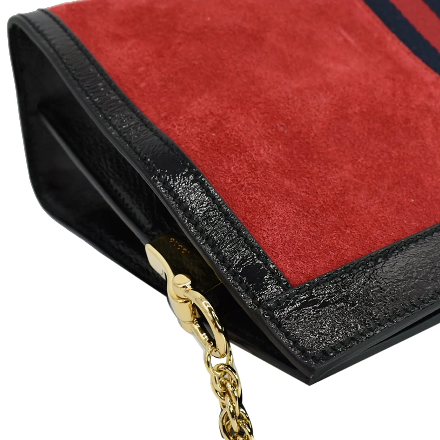 GUCCI Ophidia GG Medium Web Suede Leather Shoulder Bag Red 503876  - Hot Deals
