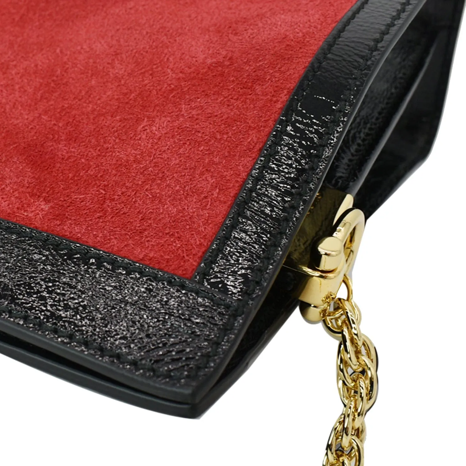 GUCCI Ophidia GG Medium Web Suede Leather Shoulder Bag Red 503876  - Hot Deals