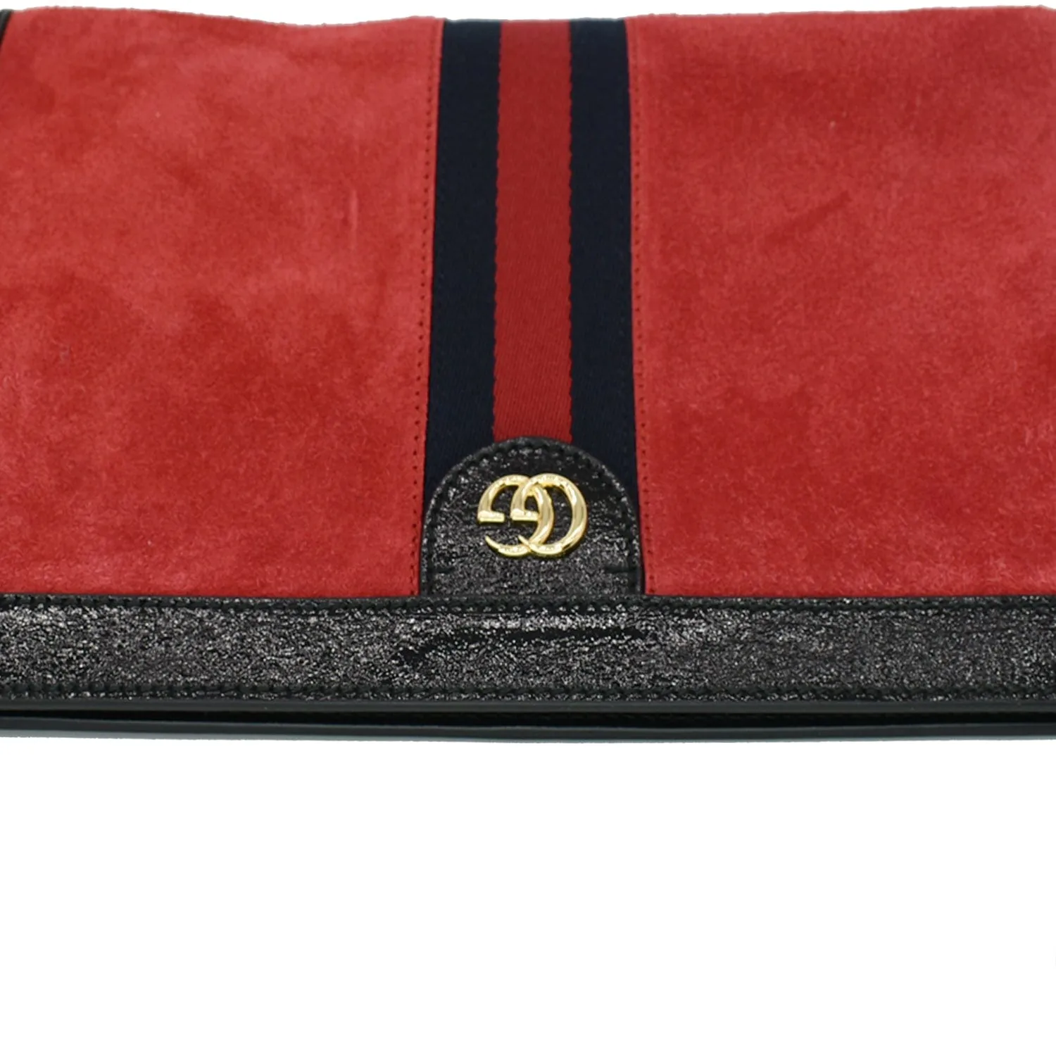 GUCCI Ophidia GG Medium Web Suede Leather Shoulder Bag Red 503876  - Hot Deals