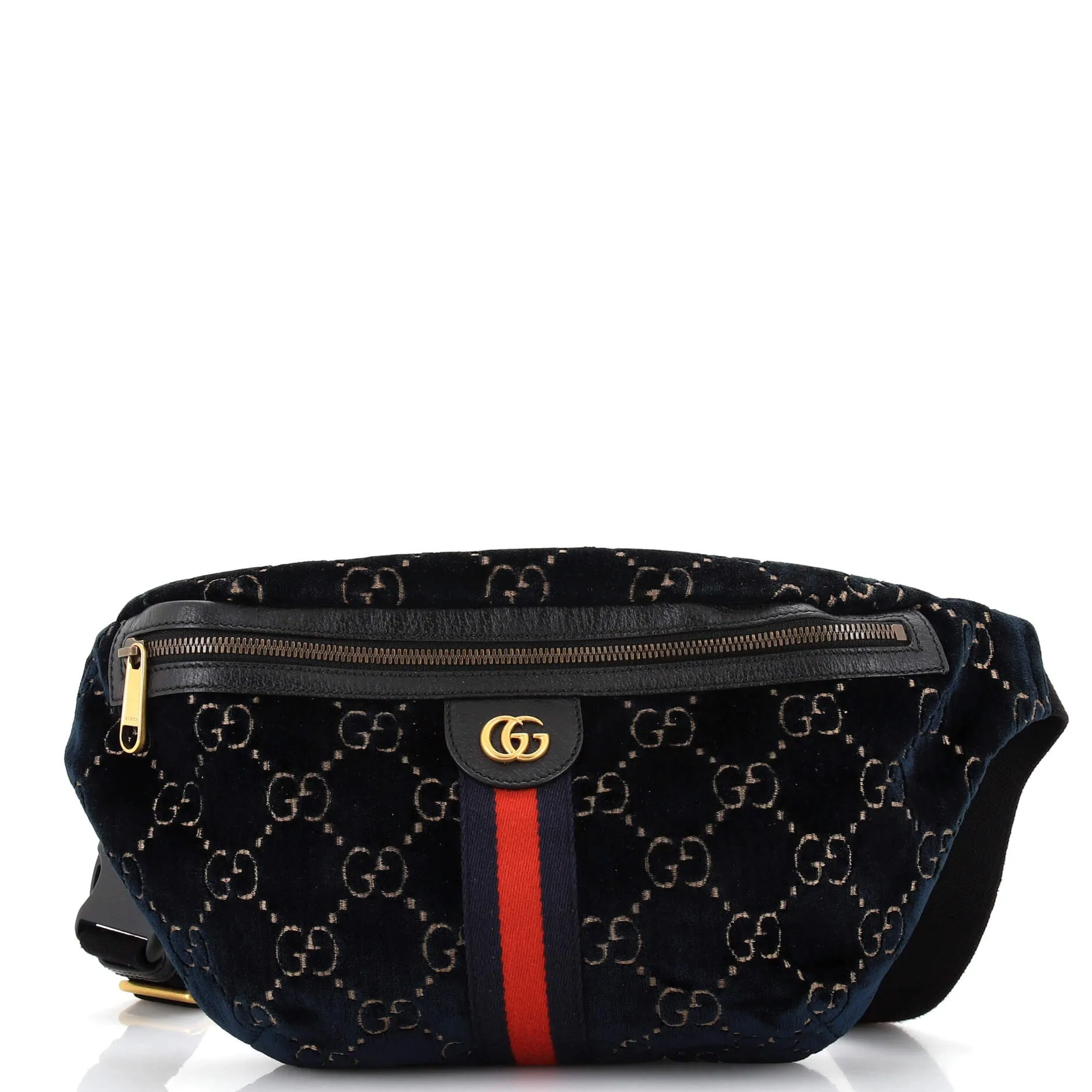 GUCCI Ophidia Zip Belt Bag GG Velvet