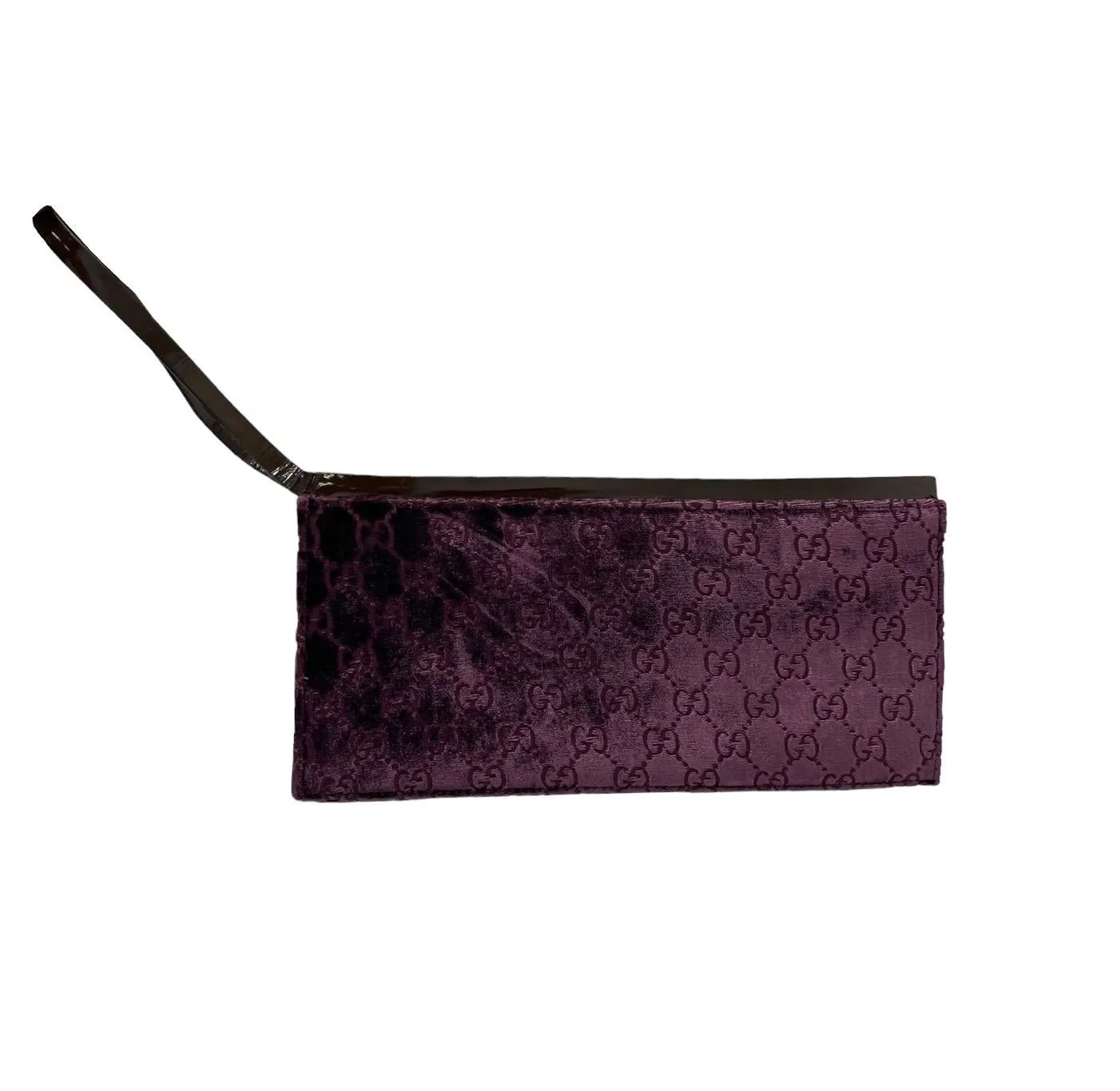 Gucci Purple Logo Velvet Wristlet