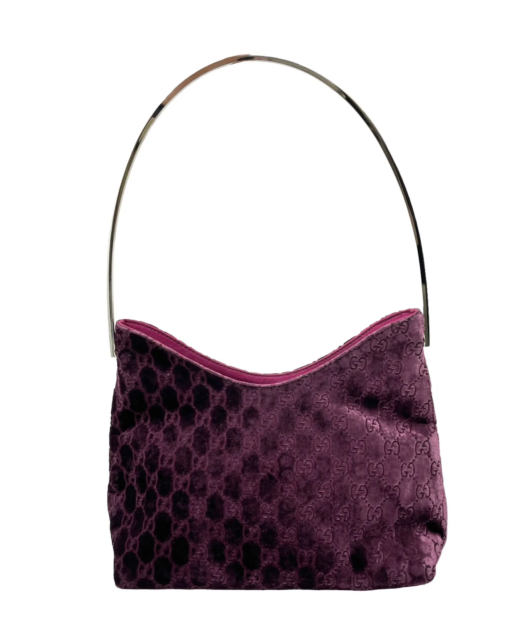 Gucci Purple Velvet Shoulder Bag