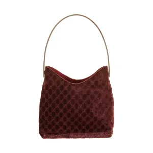 Gucci Purple Velvet Shoulder Bag
