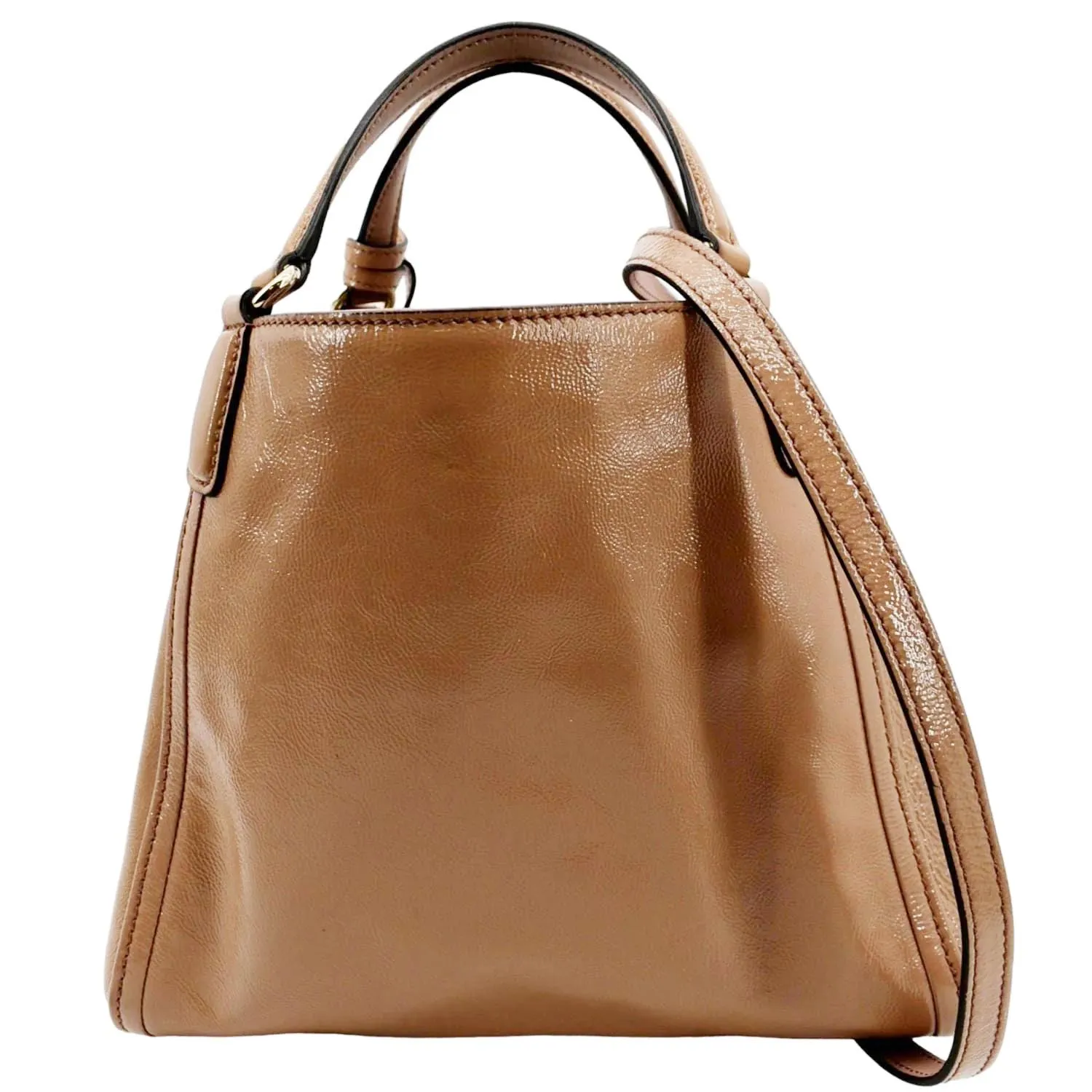 GUCCI Soho Small Patent Leather Shoulder Bag Neutral 336751