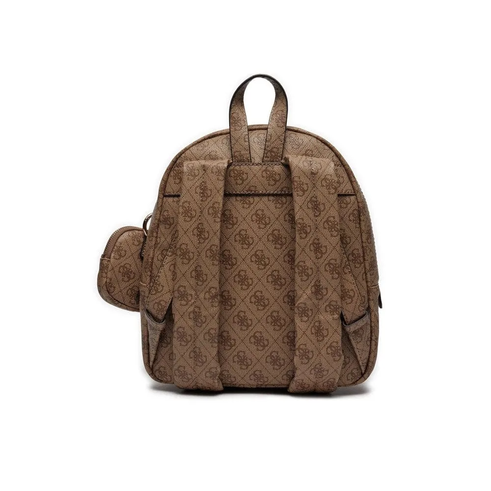 Guess Women's AHB Power Play Tech Backpack Latte Logo