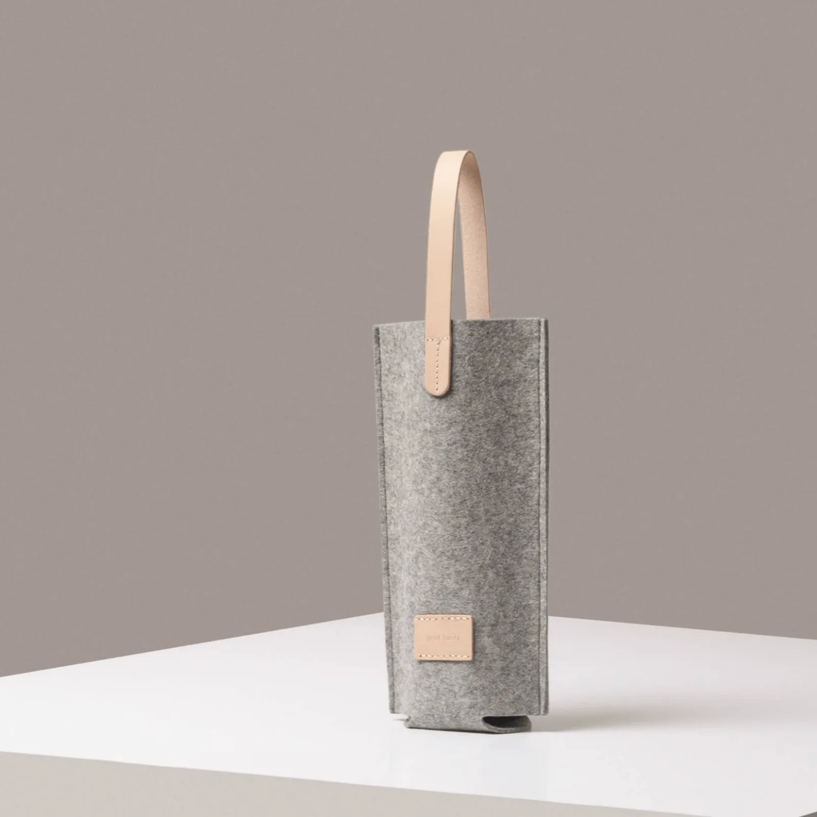 Hana Merino Wool Bottle Bag · Granite