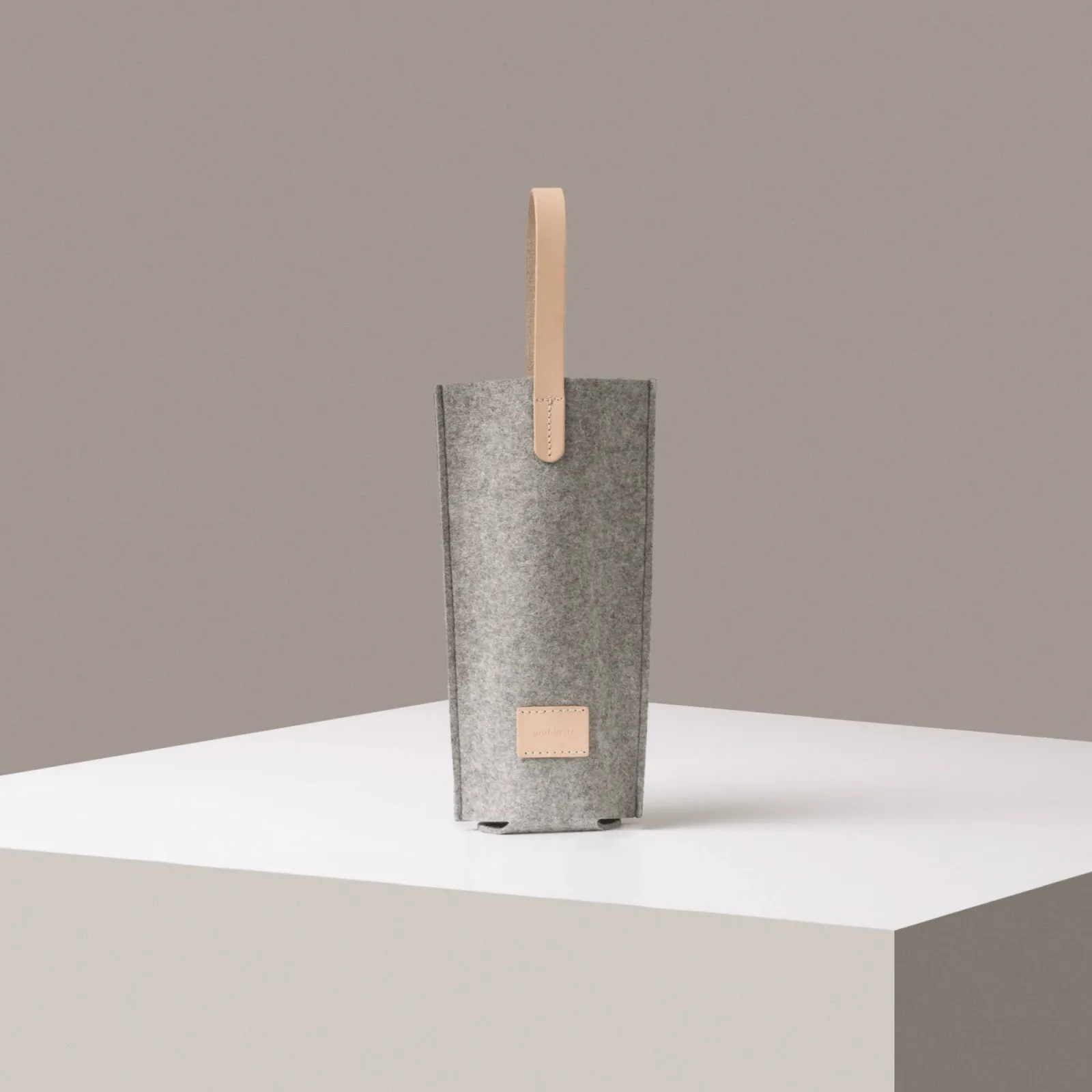Hana Merino Wool Bottle Bag · Granite
