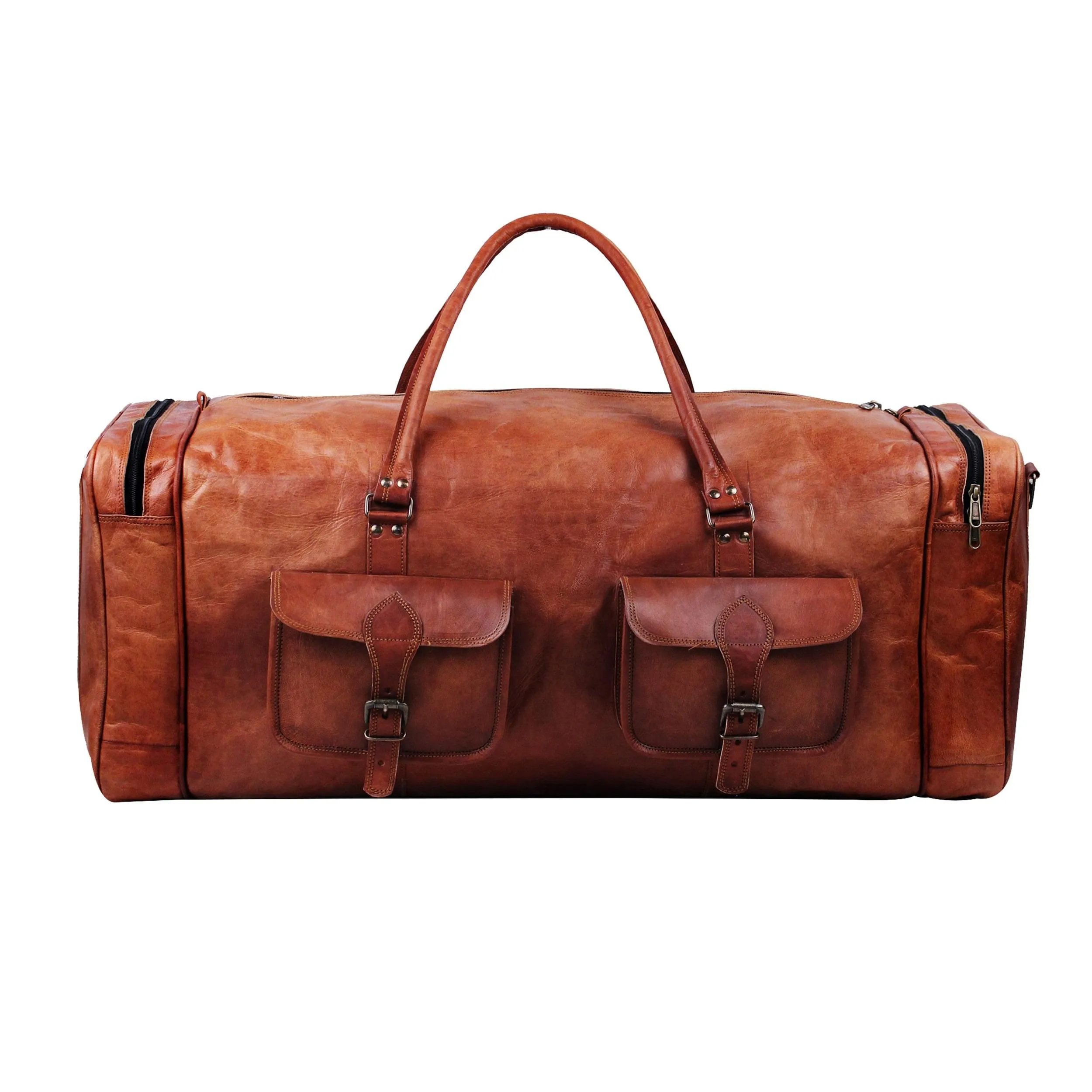 Handmade Leather Duffle Bag