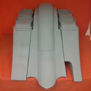 Harley Davidson 6" Heritage Softail Out & Down Extended Saddlebags Dual 6.5" Speaker Lids   Fender Right Side Cut Out