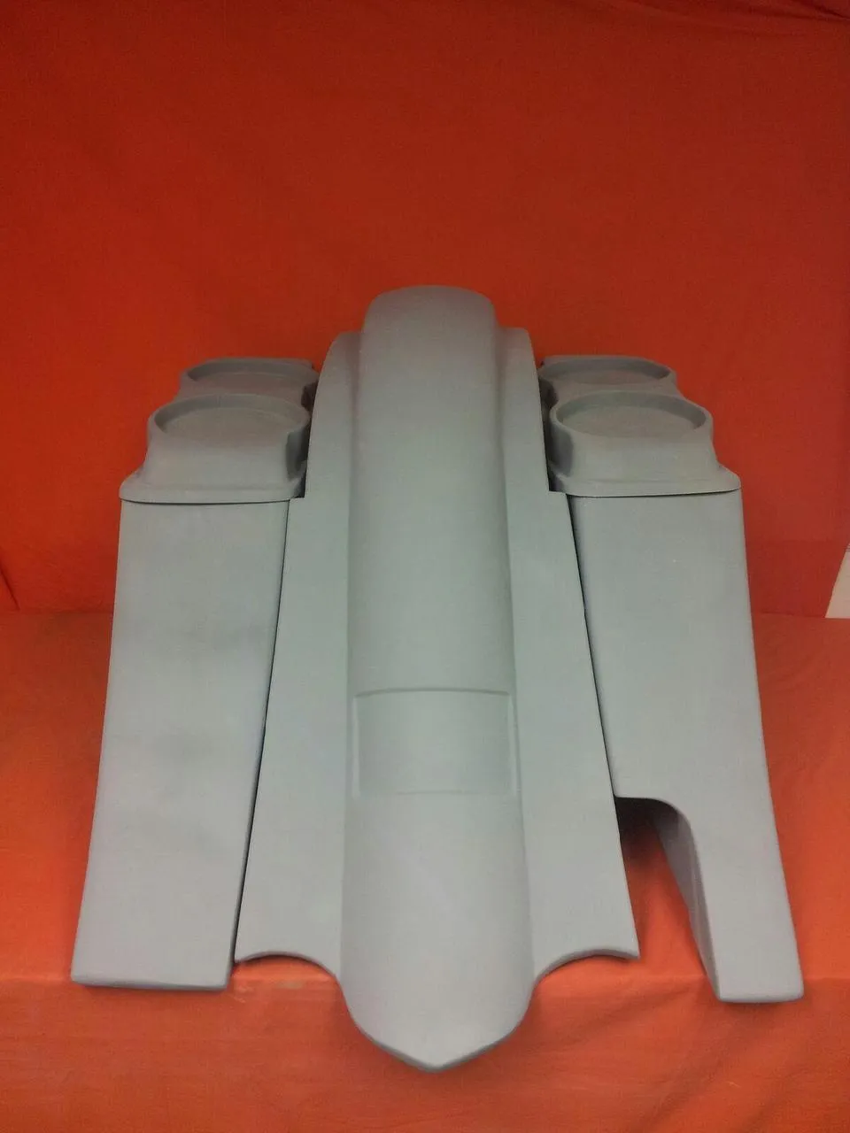 Harley Davidson 6" Heritage Softail Out & Down Extended Saddlebags Dual 6.5" Speaker Lids   Fender Right Side Cut Out