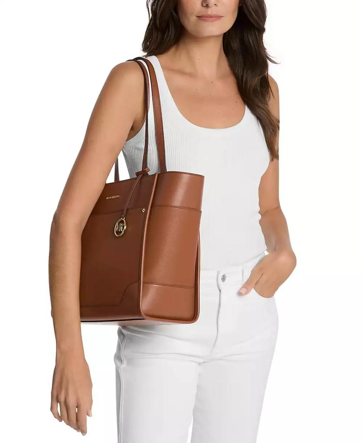Harrison Extra Large Leather Top Zip Tote