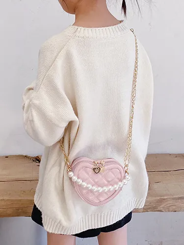 Heart of Pearl Pink Crossbody Handbag