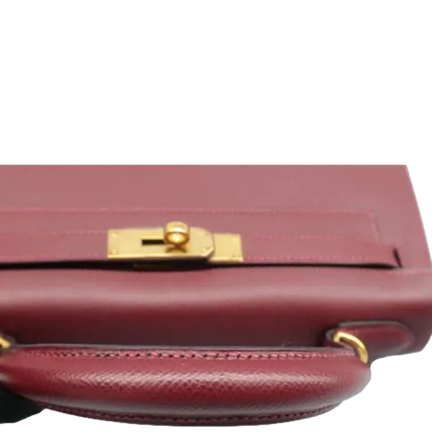 HERMES Kelly 28 Togo Leather Shoulder Bag Red