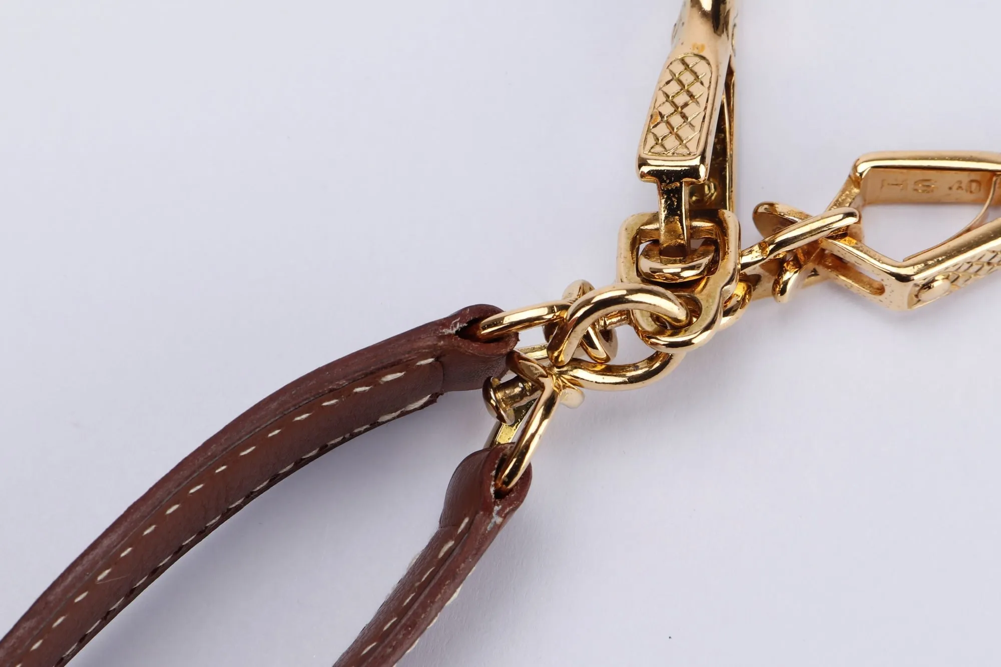 Hermes Shoulder Strap Brown Courcheval Leather, Gold Hardware, with Dust Cover