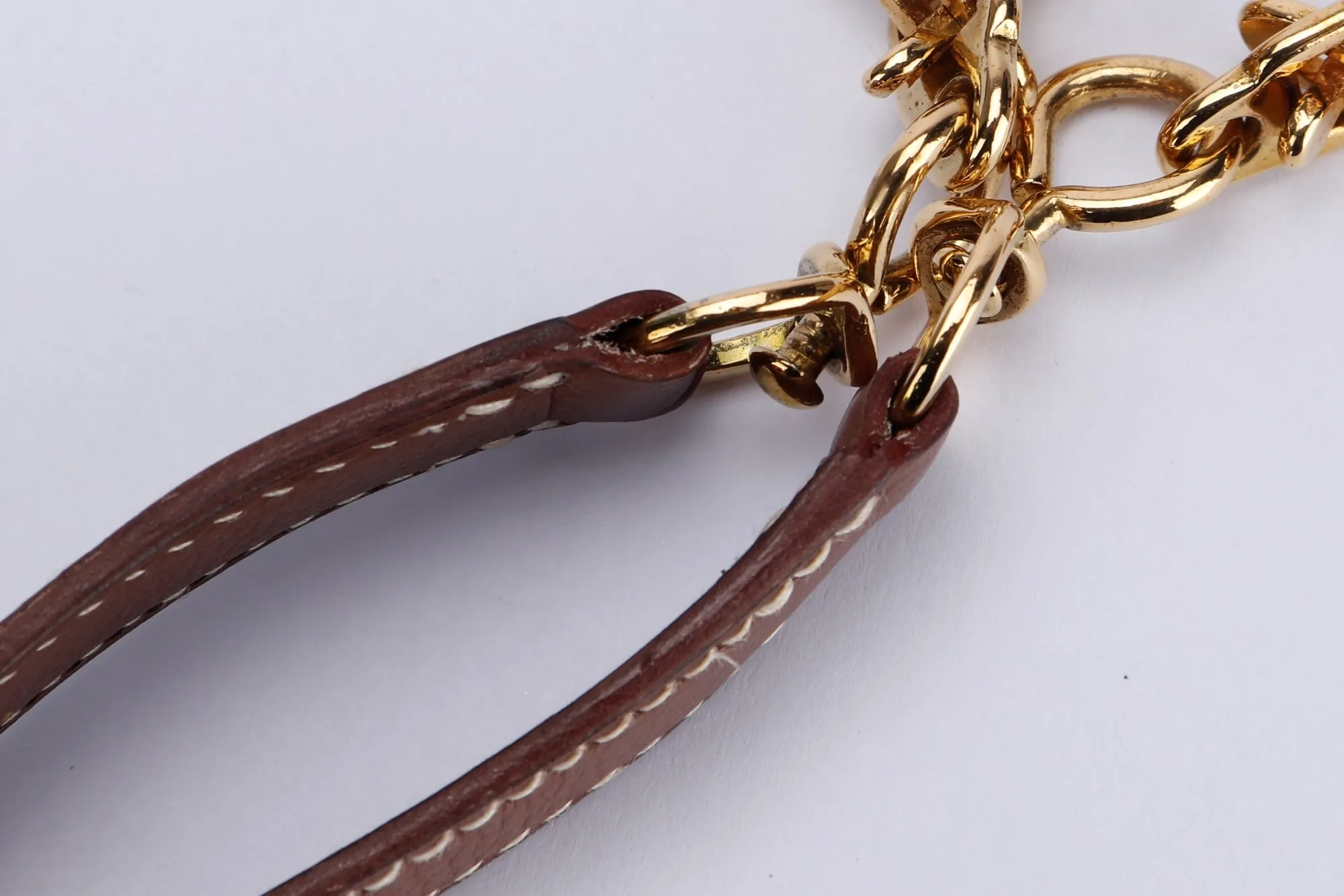 Hermes Shoulder Strap Brown Courcheval Leather, Gold Hardware, with Dust Cover