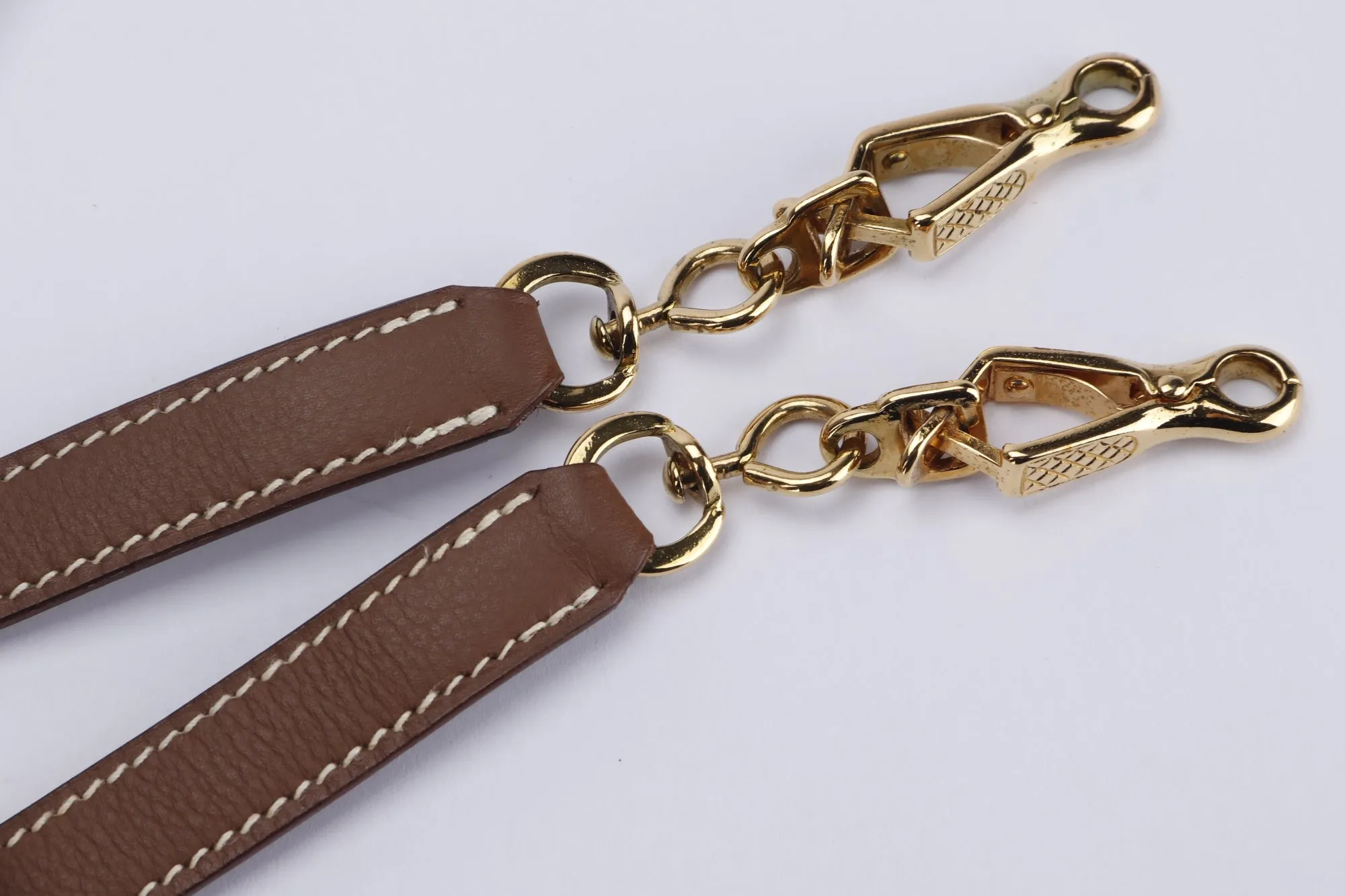 Hermes Shoulder Strap Brown Courcheval Leather, Gold Hardware, with Dust Cover
