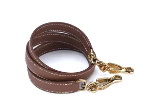 Hermes Shoulder Strap Brown Courcheval Leather, Gold Hardware, with Dust Cover