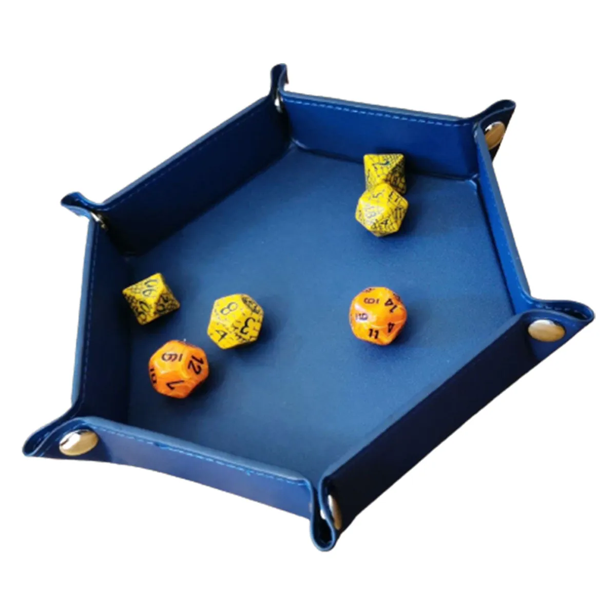 Hex Dice Tray 6" Blue