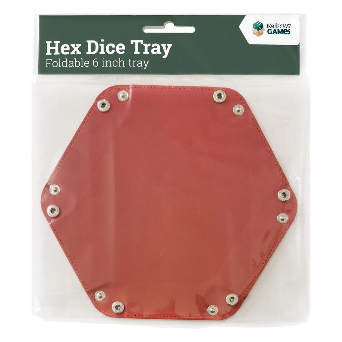 Hex Dice Tray 6" Red