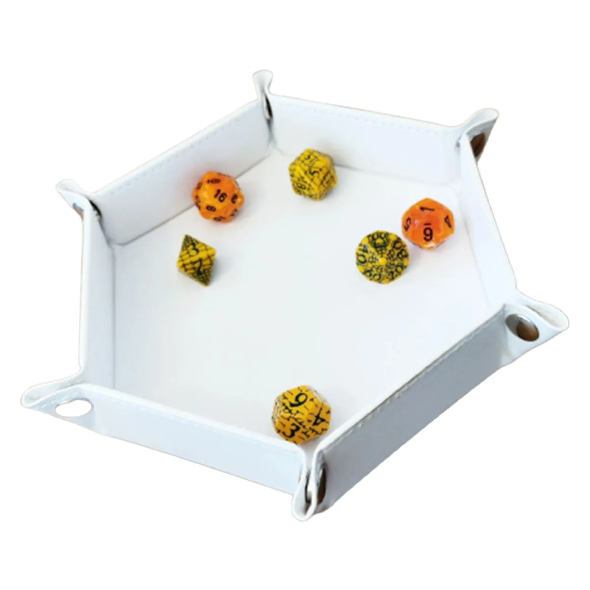 Hex Dice Tray 6" White
