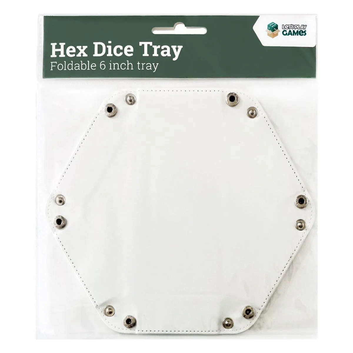 Hex Dice Tray 6" White