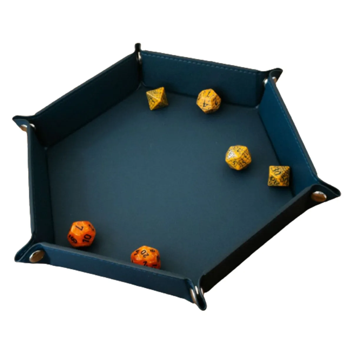 Hex Dice Tray 8" Blue