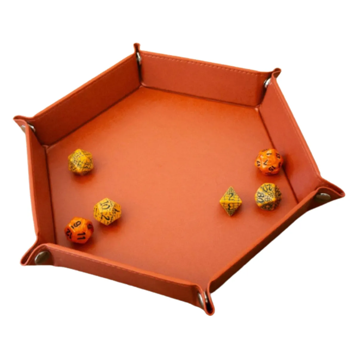 Hex Dice Tray 8" Red