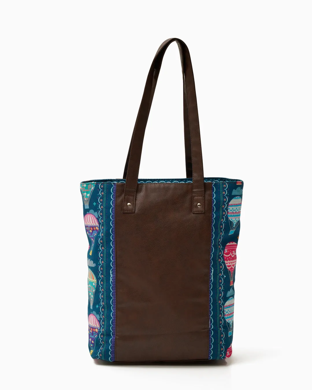 HIGH ON HAPPINESSS HOULDER TOTE BAG WITH VEGAN LEATHER
