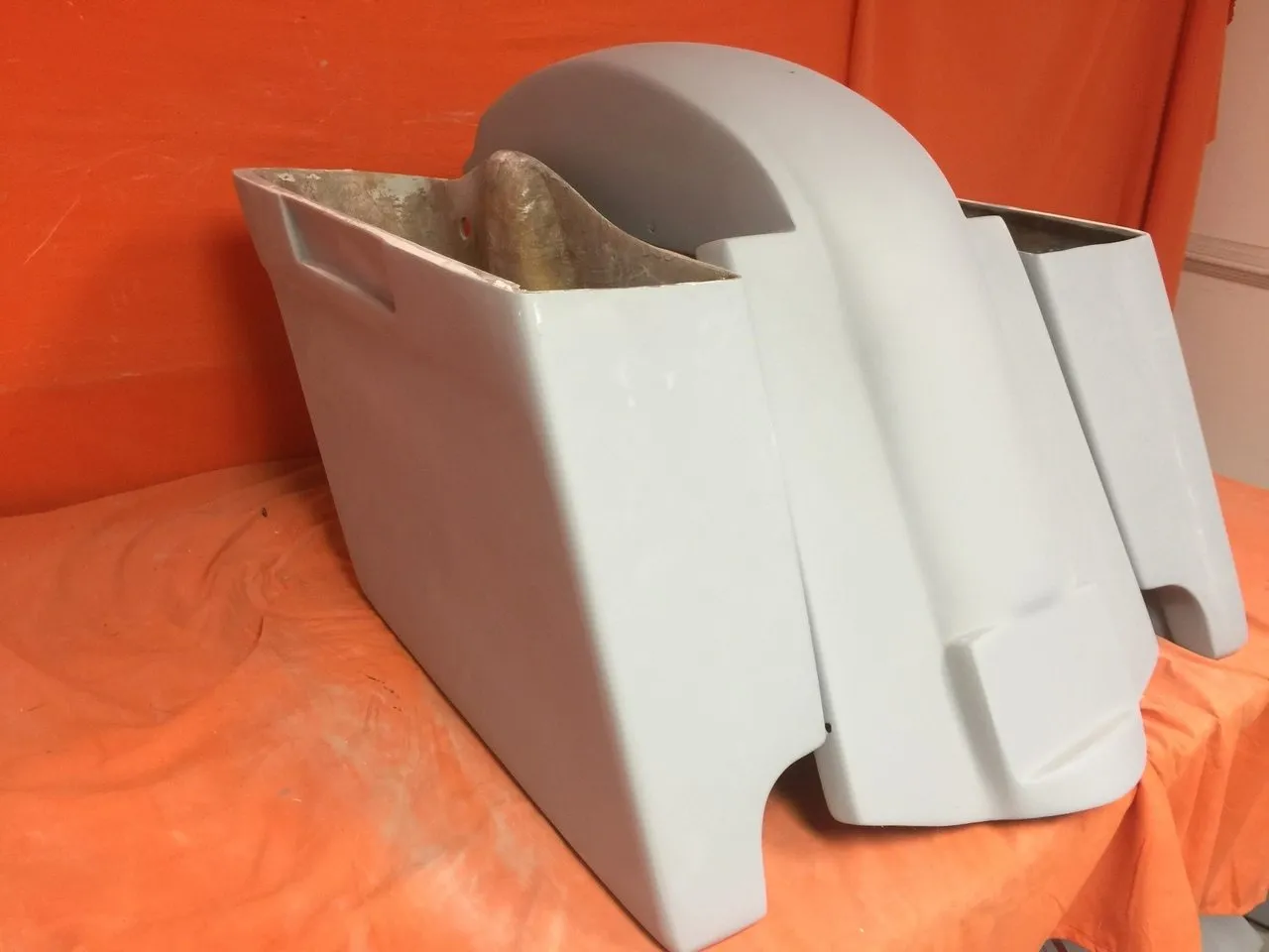 Honda Shadow Sabre 1100 4" Extended Saddlebags Bags   Rear Fender Dual Cut Out