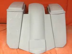 Honda Shadow Sabre 1100 4" Extended Saddlebags Bags   Rear Fender No Cut Out   Lids
