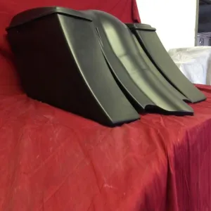 Honda VTX 1800 / 1300 6" Extended Stretched Out & Down Bags   Rear Fender   Lids  Fender No Cut Outs