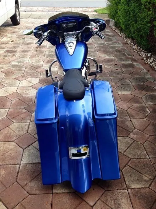 Honda VTX 1800 / 1300 6" Extended Stretched Out & Down Bags   Rear Fender   Lids  Fender No Cut Outs