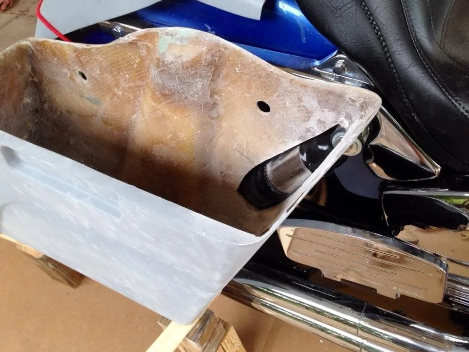 Honda VTX 1800 / 1300 6" Extended Stretched Out & Down Bags   Rear Fender   Lids  Fender No Cut Outs