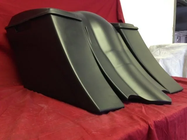 Honda VTX 1800 / 1300 6" Extended Stretched Out & Down Bags   Rear Fender   Lids  Fender No Cut Outs