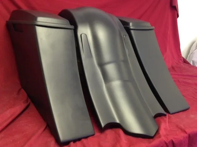 Honda VTX 1800 / 1300 6" Extended Stretched Out & Down Bags   Rear Fender   Lids  Fender No Cut Outs