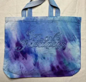 “I Love Memphis” Trippy Drippy Tote, Memphis Blue