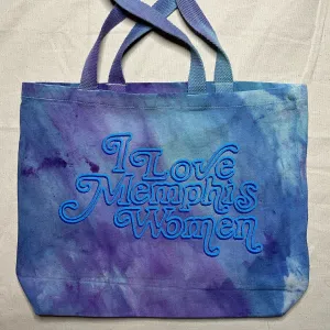 “I Love Memphis Women” Trippy Drippy Tote, Tiger Blue