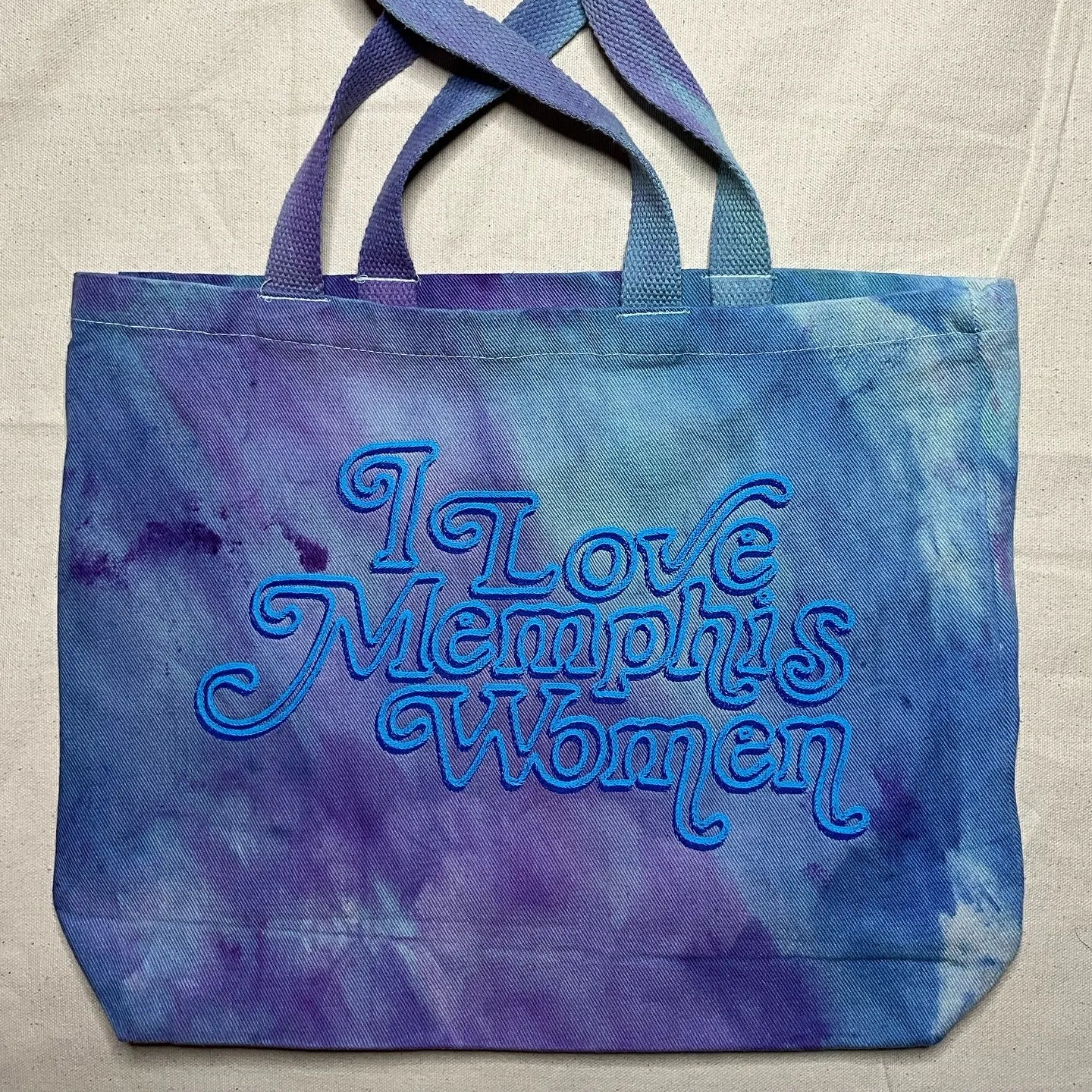 “I Love Memphis Women” Trippy Drippy Tote, Tiger Blue