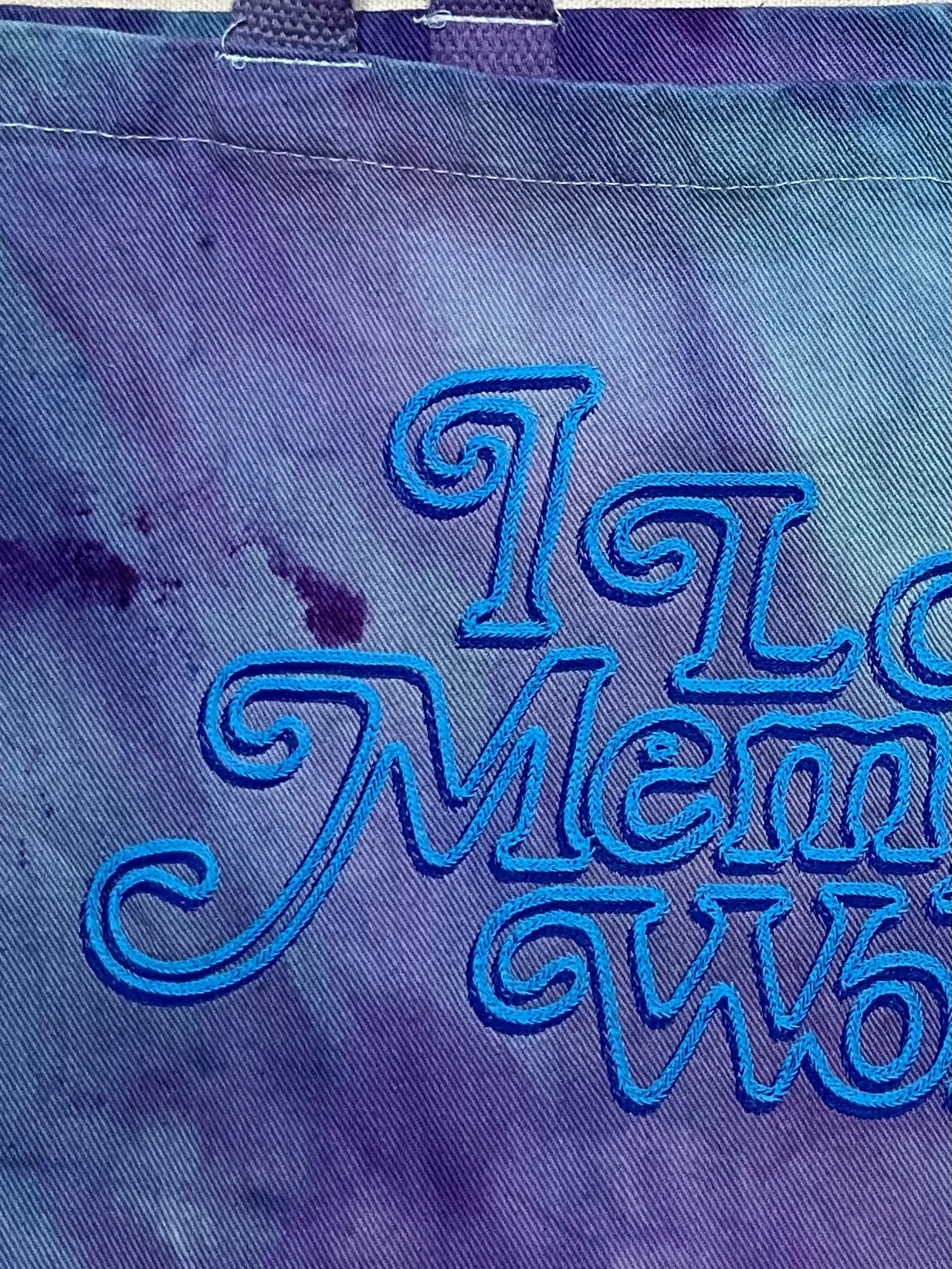 “I Love Memphis Women” Trippy Drippy Tote, Tiger Blue