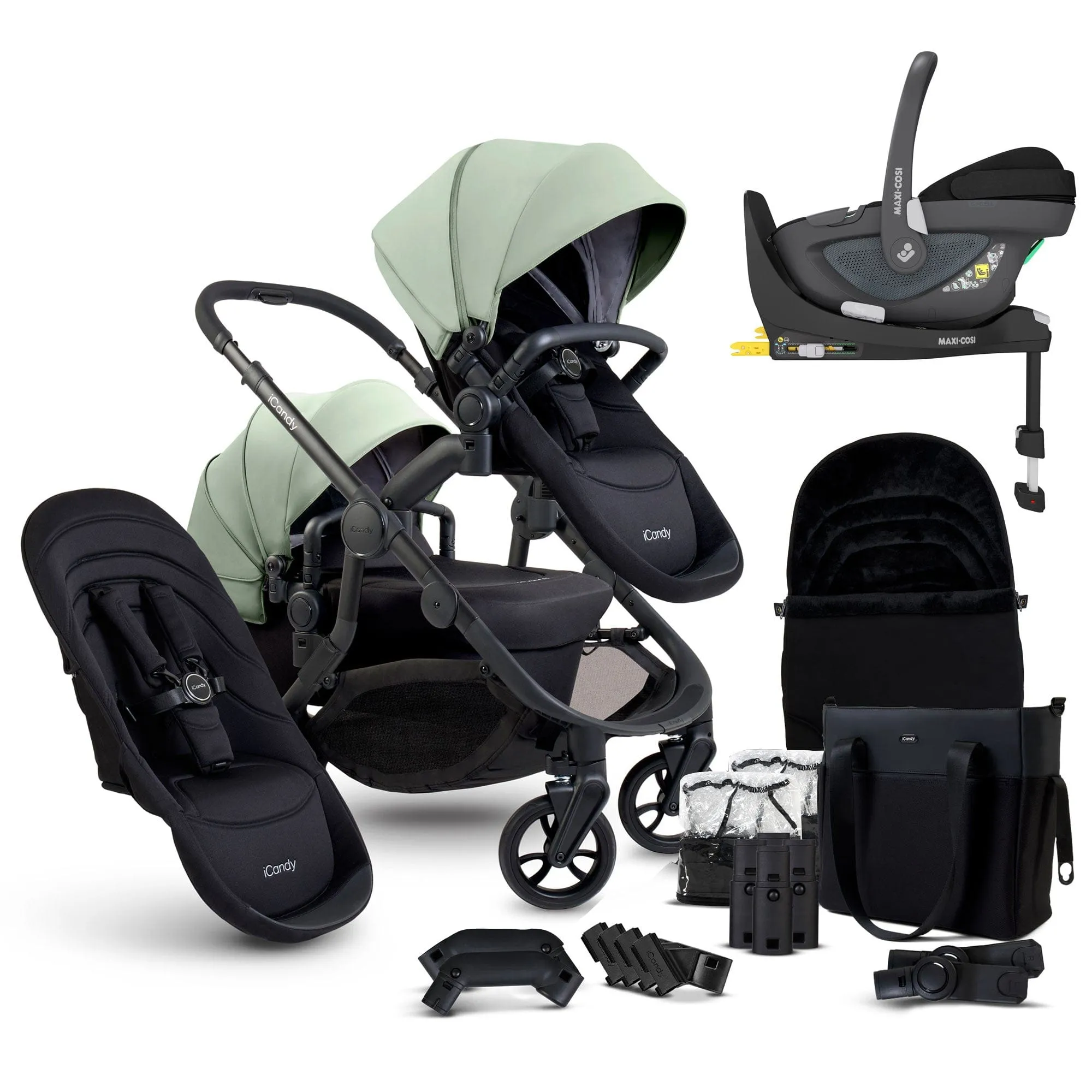 iCandy Orange 4 Double Maxi-Cosi Travel System in Pistachio