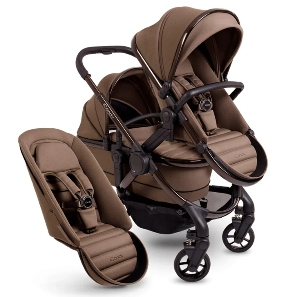 ICANDY Peach 7 Double Pushchair and Carrycot Combo Set - Coco