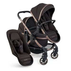 ICANDY Peach 7 Double Pushchair and Carrycot Combo Set - Pecan
