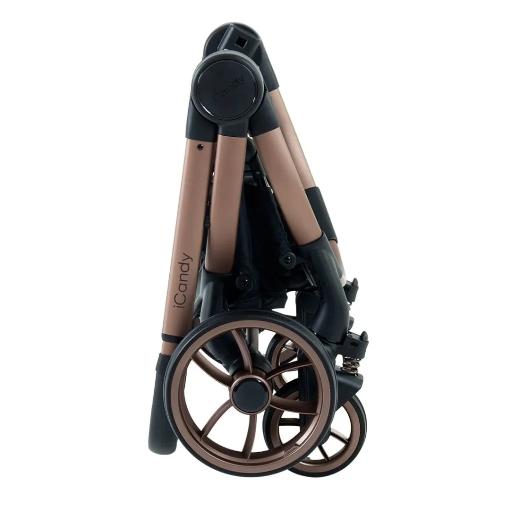 ICANDY Peach 7 Double Pushchair and Carrycot Combo Set - Pecan