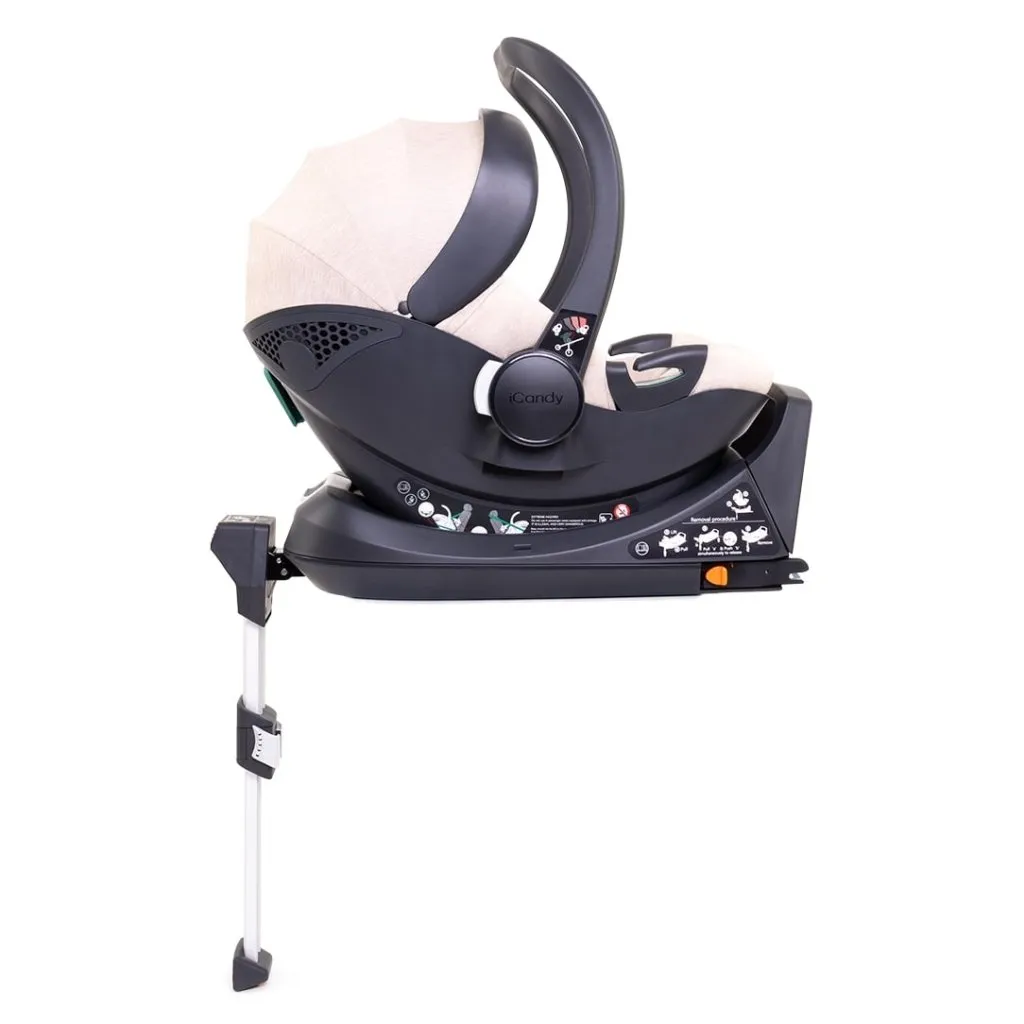 ICANDY Peach 7 Double Pushchair and Carrycot Complete Bundle Set - Biscotti