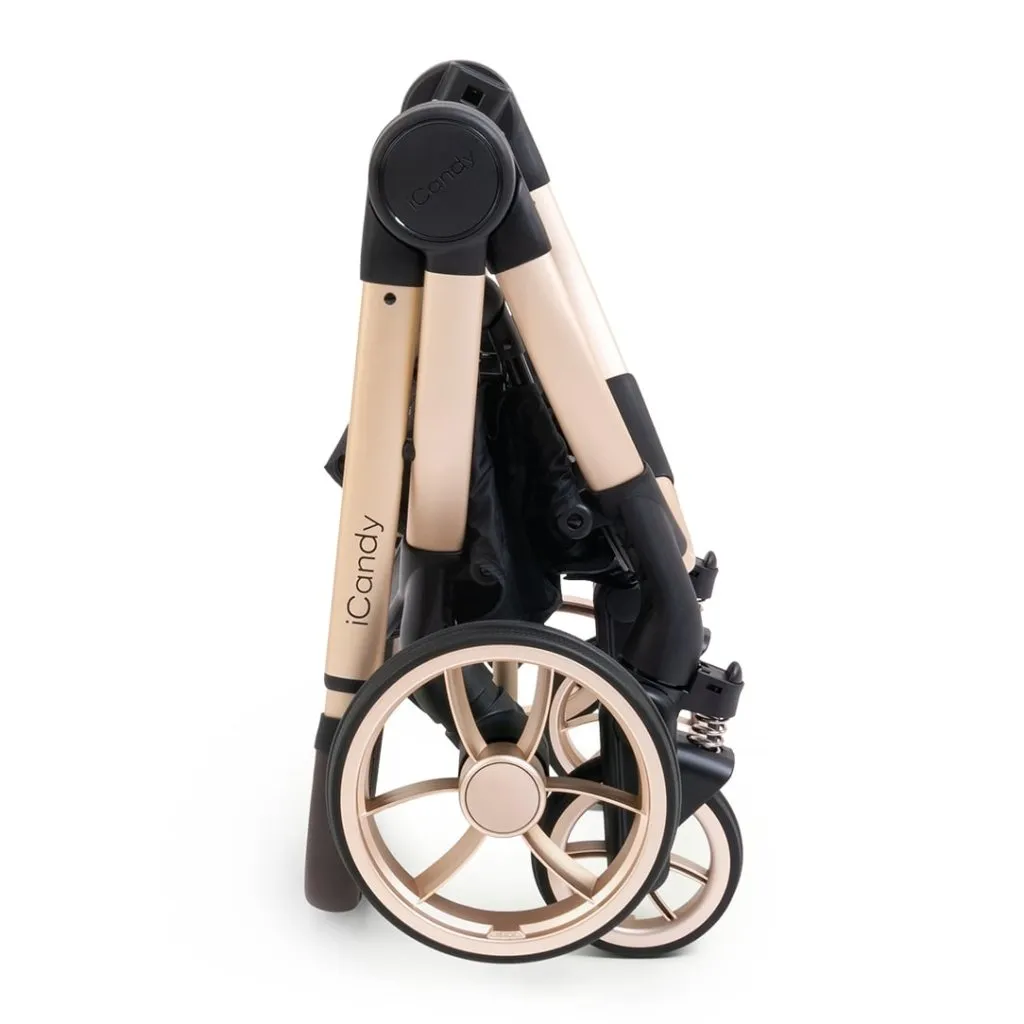 ICANDY Peach 7 Double Pushchair and Carrycot Complete Bundle Set - Biscotti