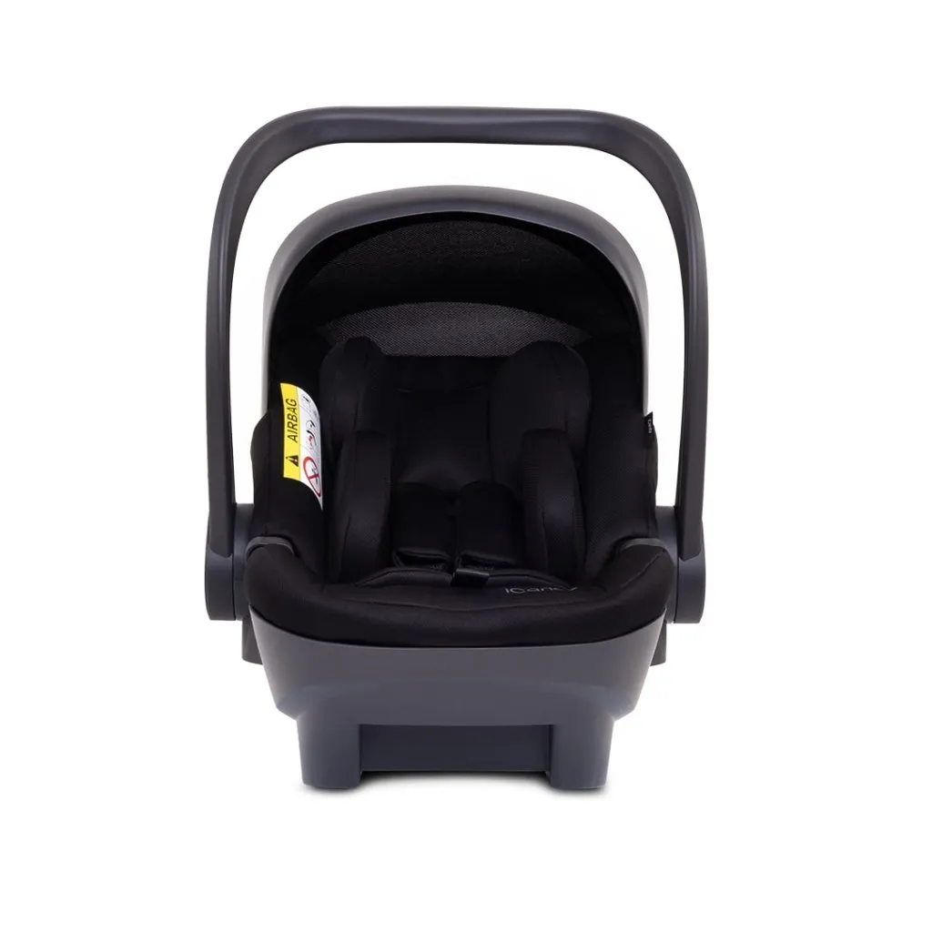 ICANDY Peach 7 Double Pushchair and Carrycot Complete Bundle Set - Black Edition