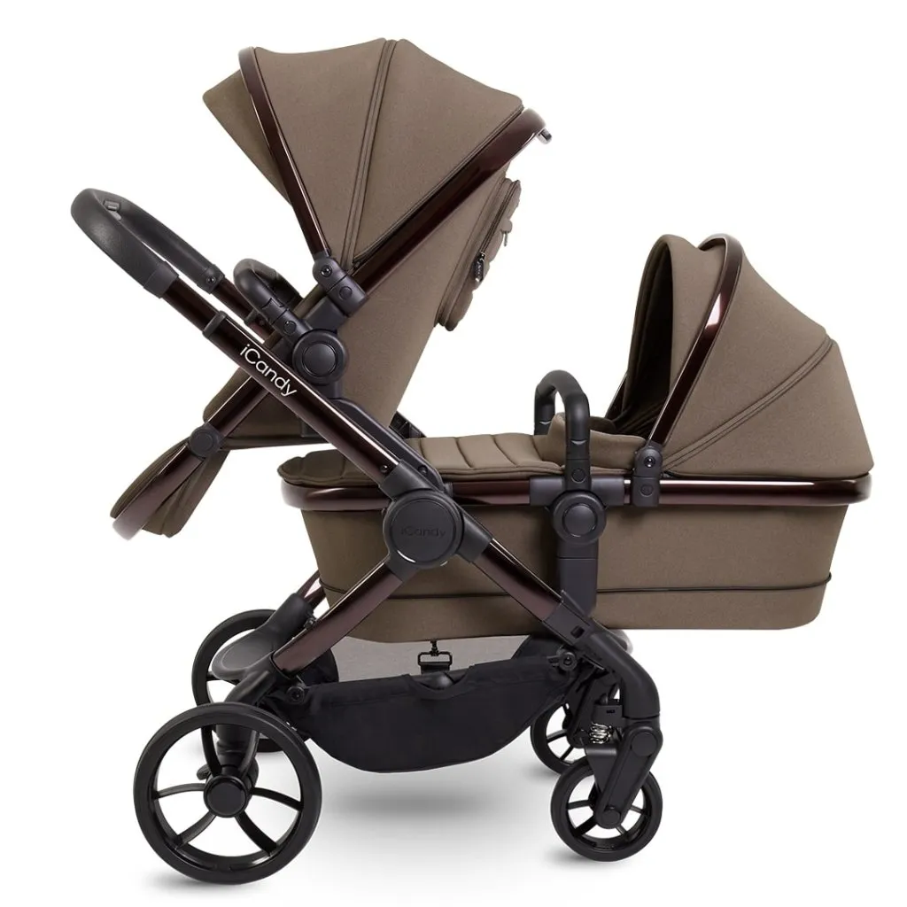 ICANDY Peach 7 Double Pushchair and Carrycot Complete Bundle Set - Coco