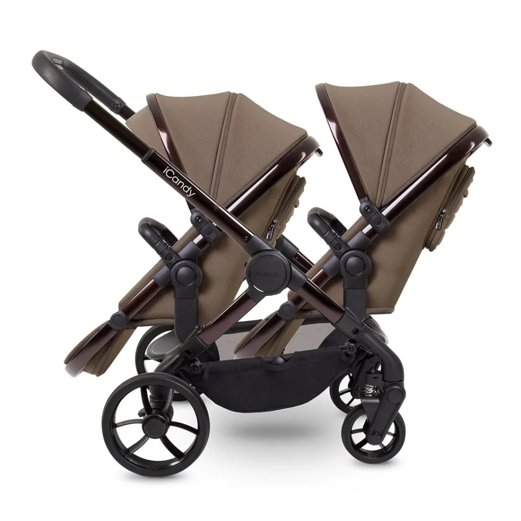 ICANDY Peach 7 Double Pushchair and Carrycot Complete Bundle Set - Coco