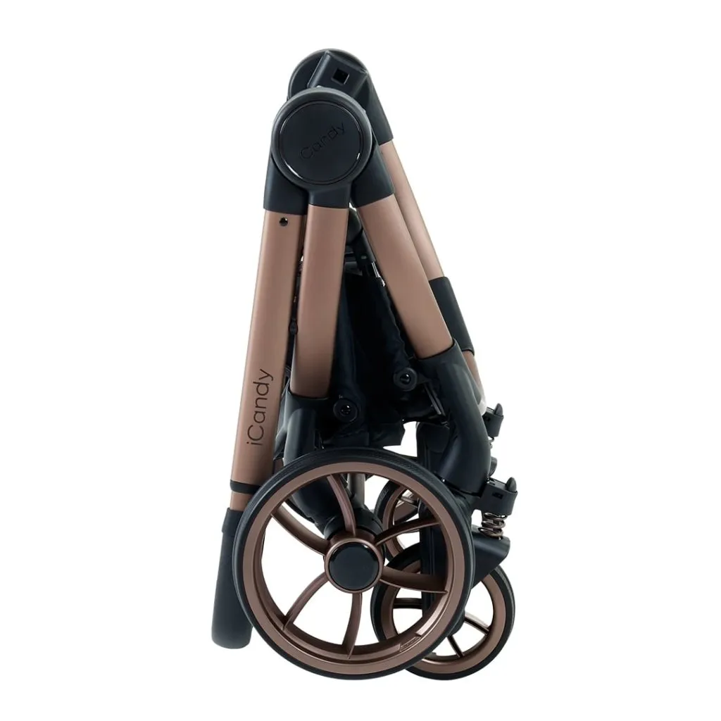 ICANDY Peach 7 Double Pushchair and Carrycot Complete Bundle Set - Pecan